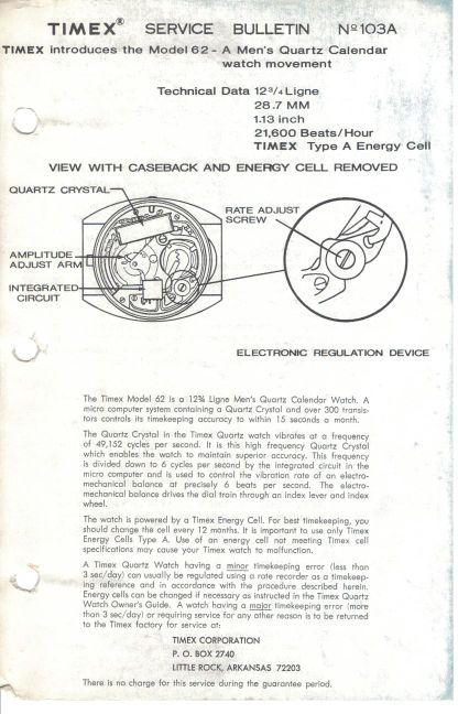 Model 62 Service Manual. CLICK TO GO TO MANUAL